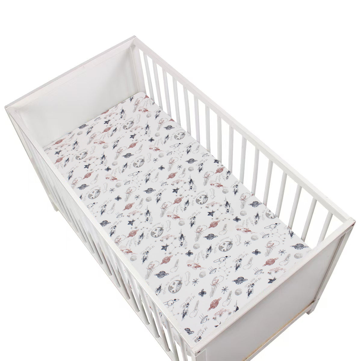 Ultra Soft Baby Mattress Fitted Sheet-Space World -Multi Size