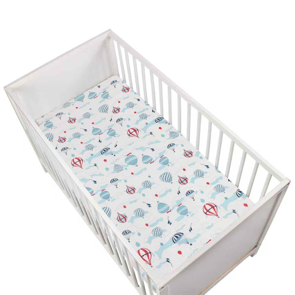 Ultra Soft Baby Mattress Fitted Sheet-Air Balloon-Multi Size