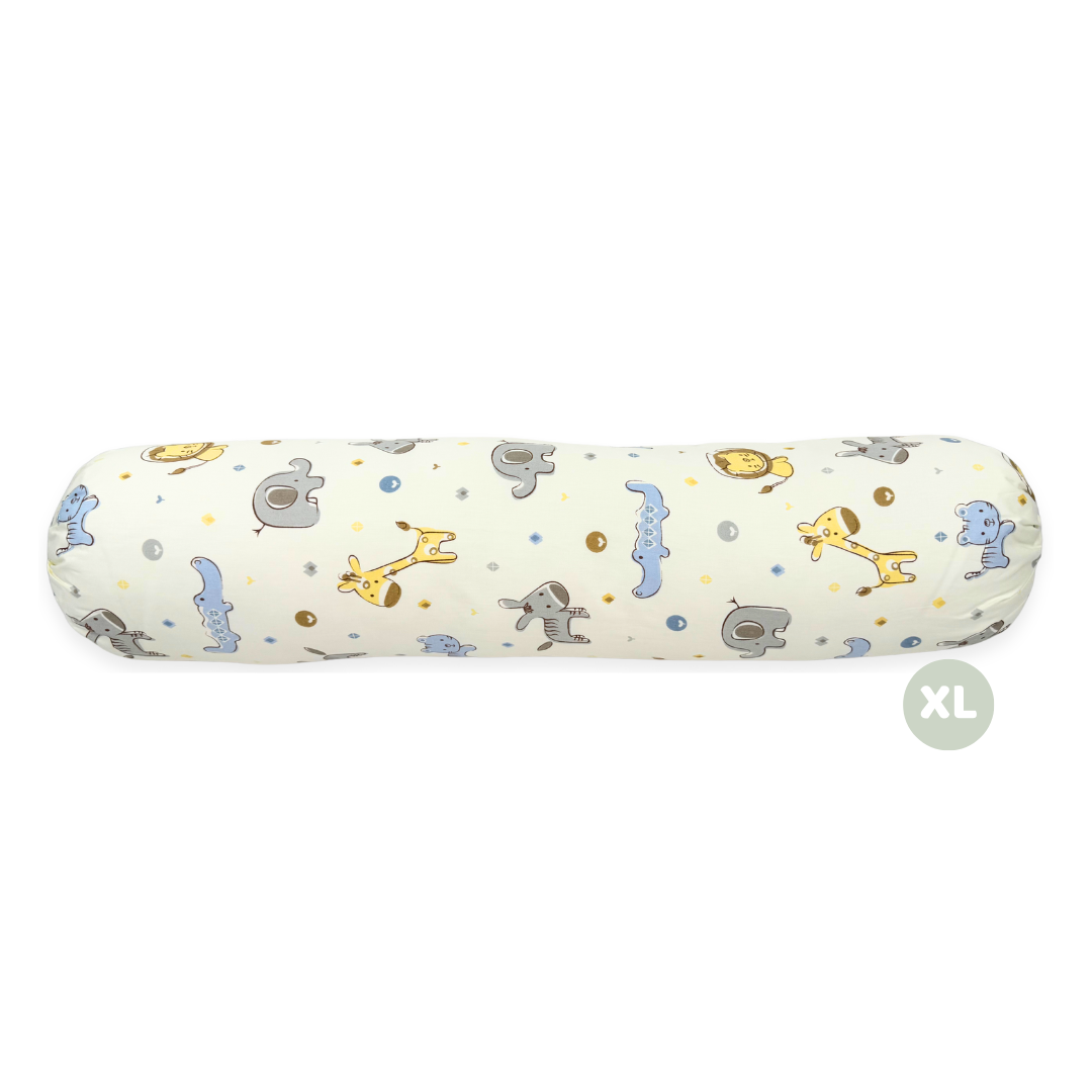 100% Premium Cotton Toddler Bolster -Elephant & Lion * 4 Size