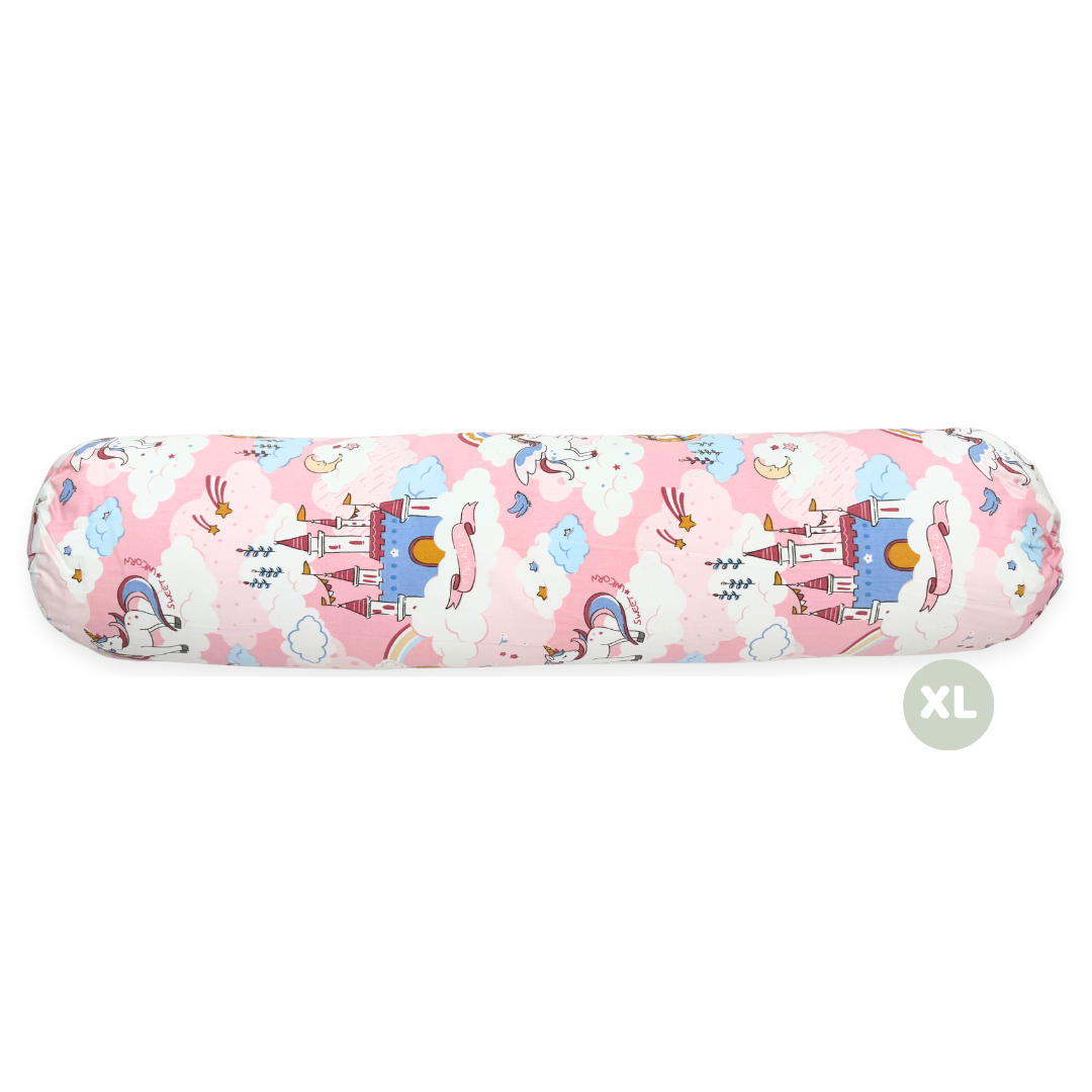 100% Premium Cotton Toddler Bolster -Pink Castle * 4 Size