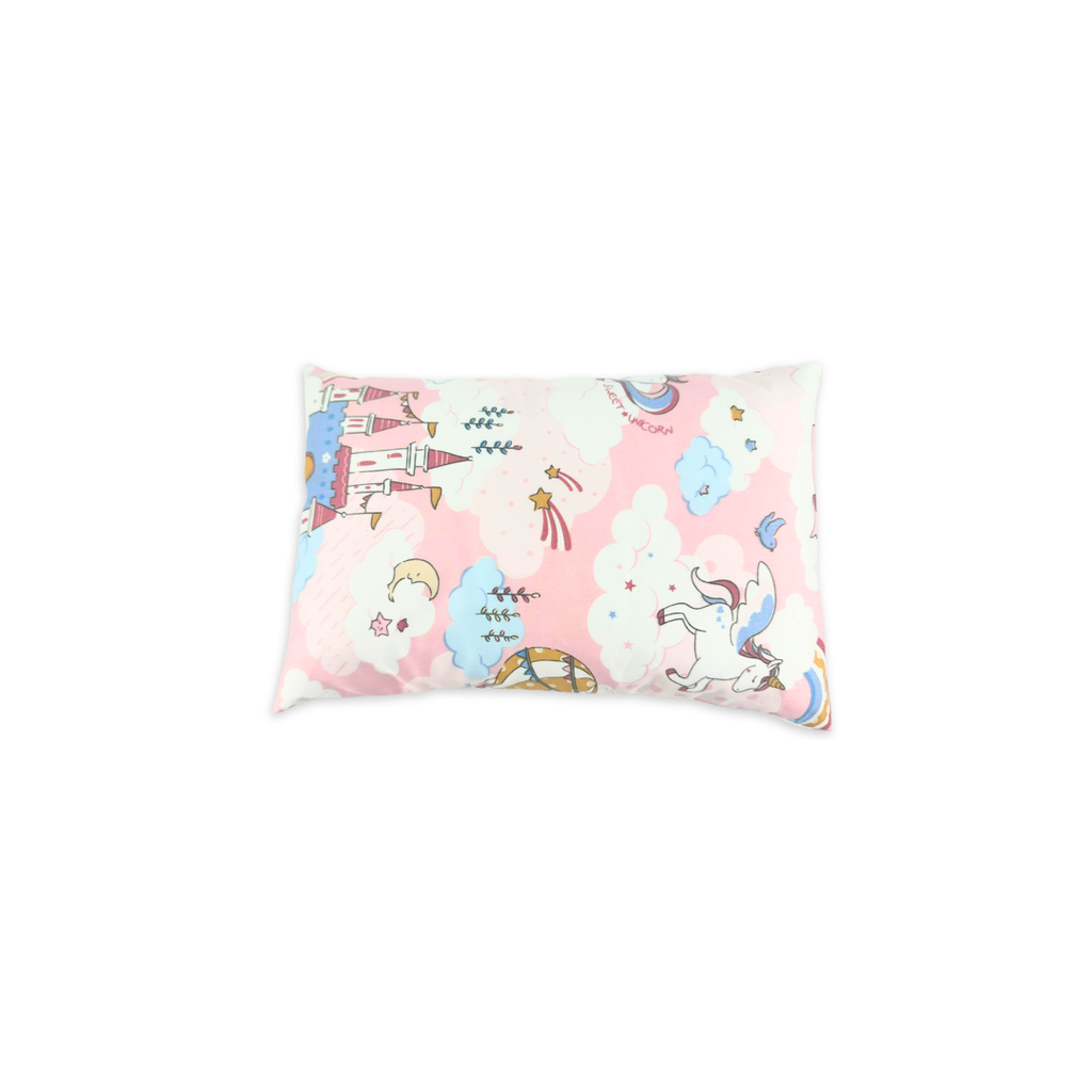 100% Pure Combed Cotton Children Head Pillow - Pink Castle