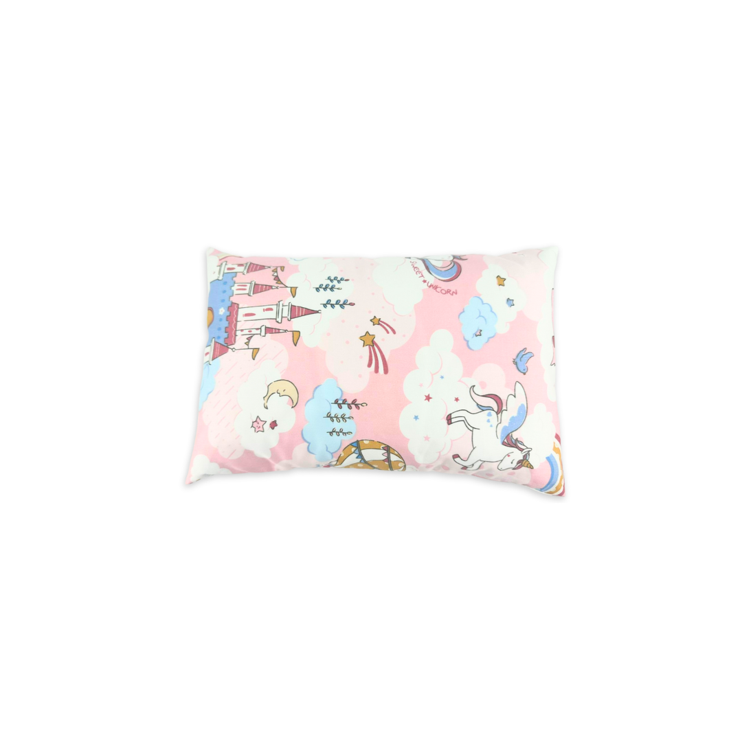 100% Pure Combed Cotton Children Head Pillow - Pink Castle