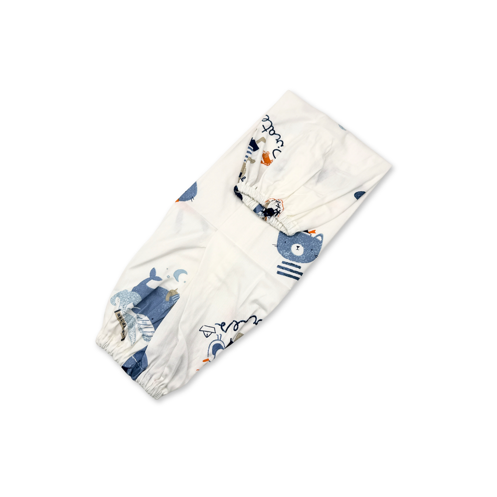 100% Pure Combed Cotton Toddler Bolster Cover -Pirate 4 Size