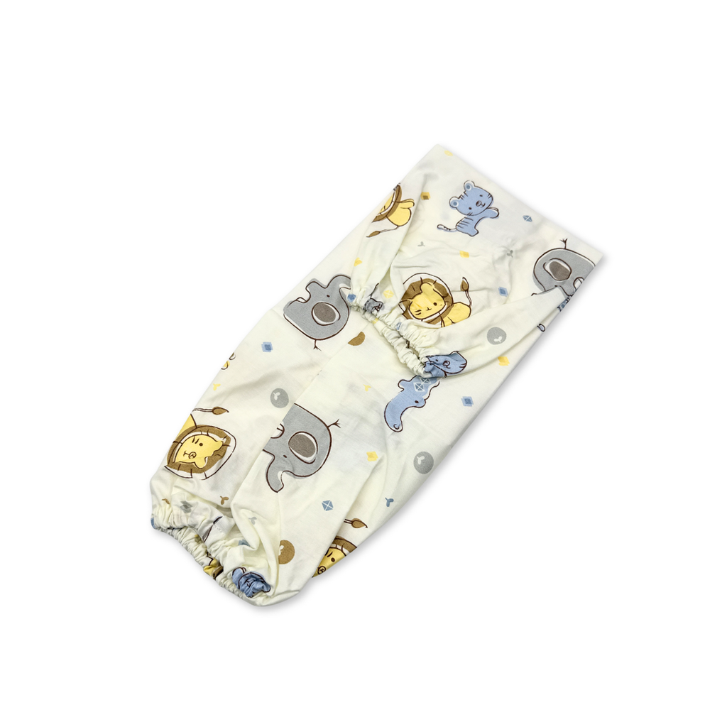 100% Pure Combed Cotton Toddler Bolster Cover - Elephant &Lion 4 Size