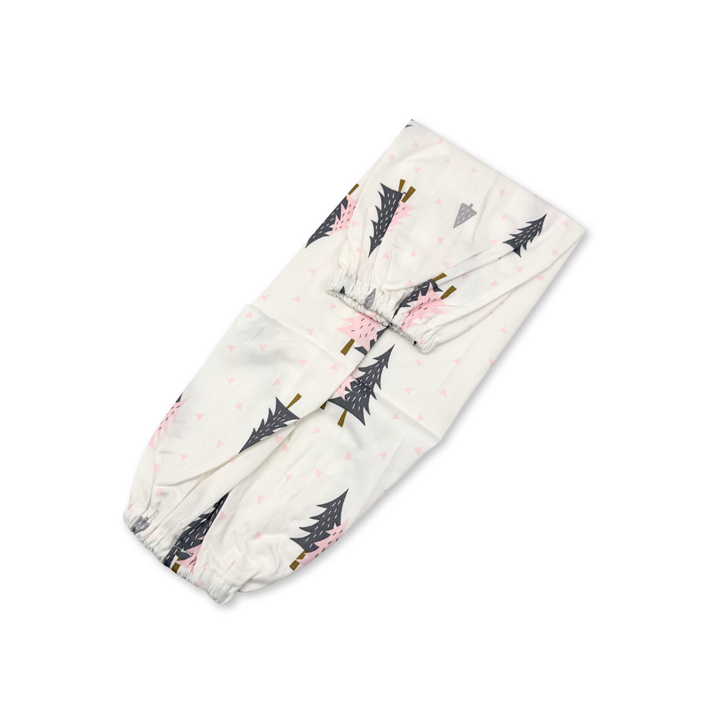 100% Pure Combed Cotton Toddler Bolster Cover - Pink Tree 4 Size