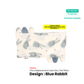 Ultra Soft Hugging Pillow Replacement Case -Blue Rabbit- Size : S / M / L / XL