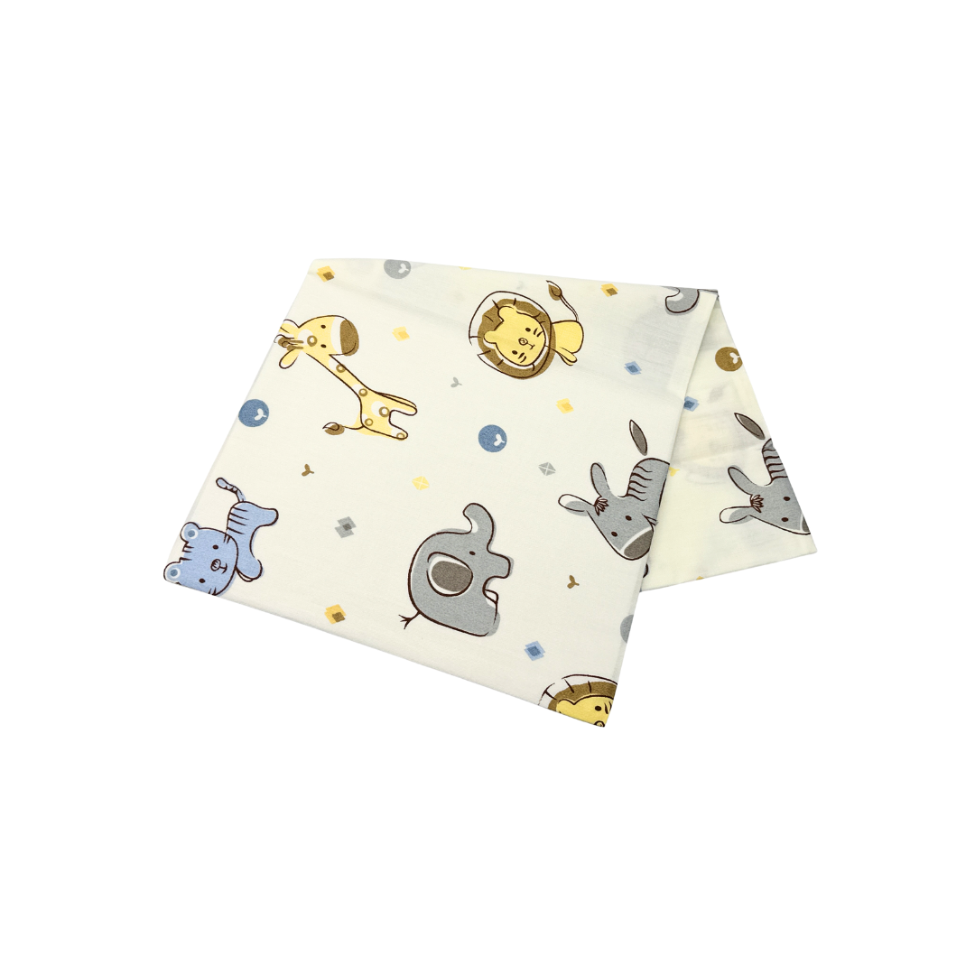 100% Pure Combed Cotton Children Head Pillow Case - Elephant Lion