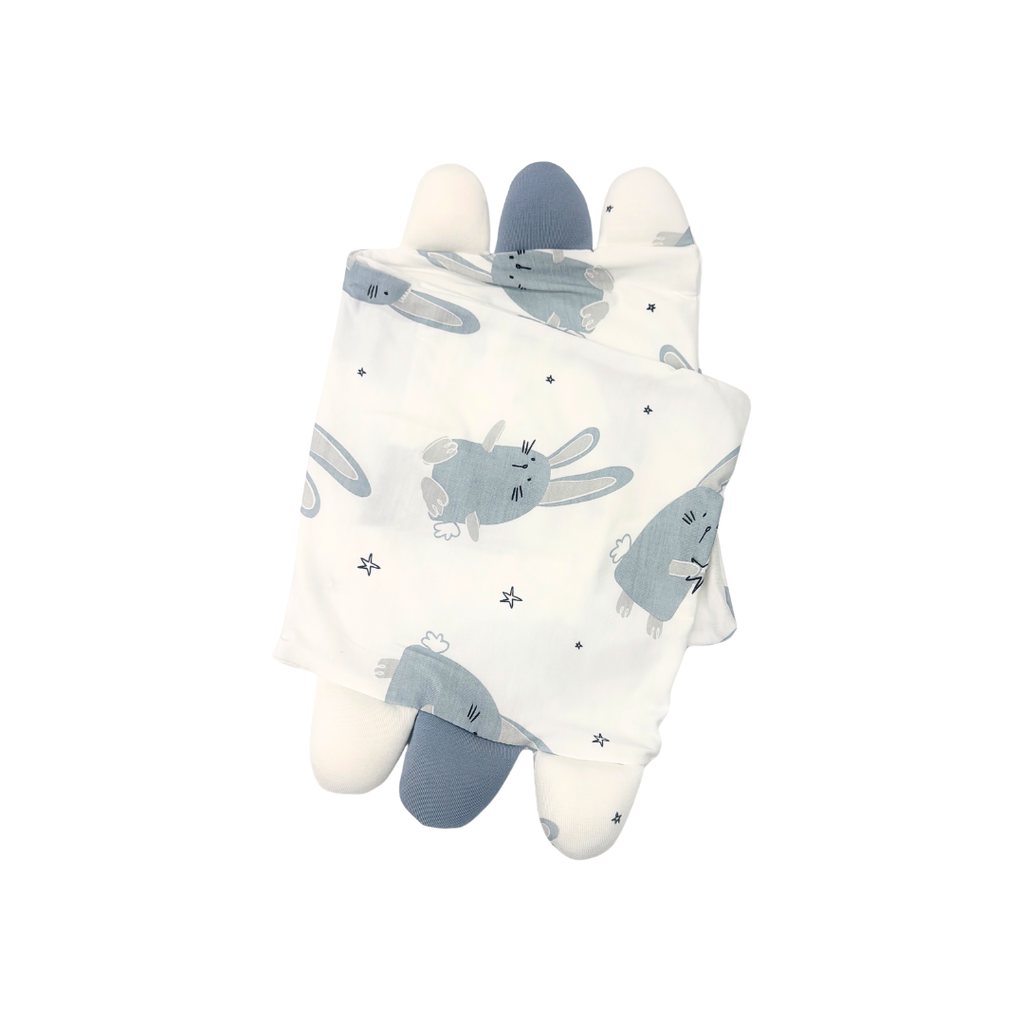 Ultra Soft Hugging Pillow Replacement Case -Blue Rabbit- Size : S / M / L / XL