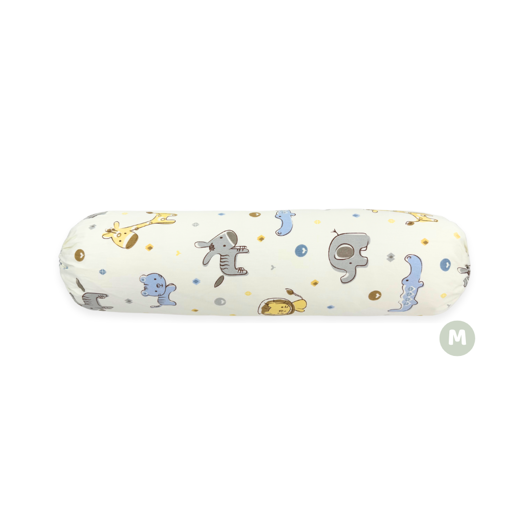 100% Premium Cotton Toddler Bolster -Elephant & Lion * 4 Size