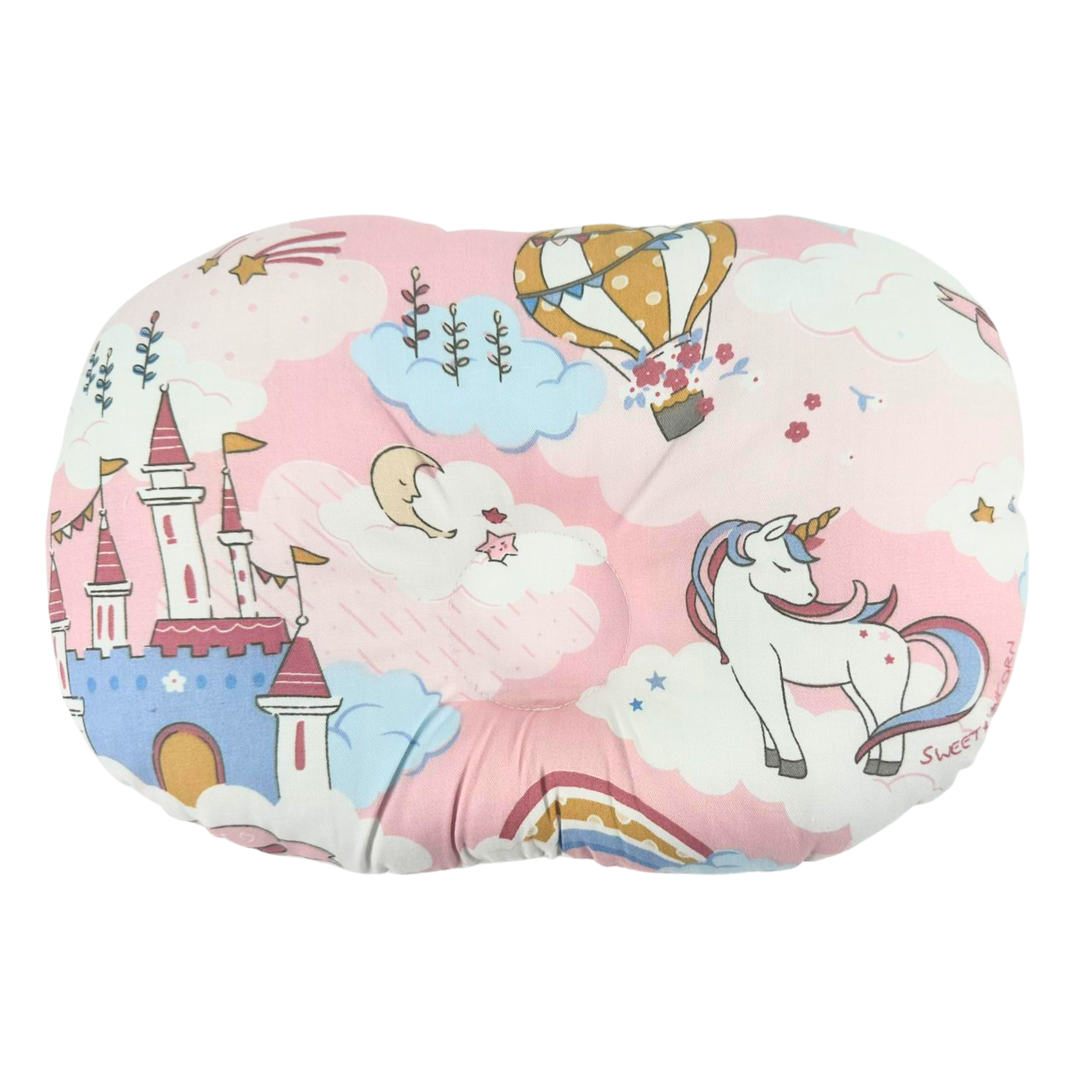 100% Premium Cotton Dimple Pillow -Pink Castle- Size:28 X 18cm