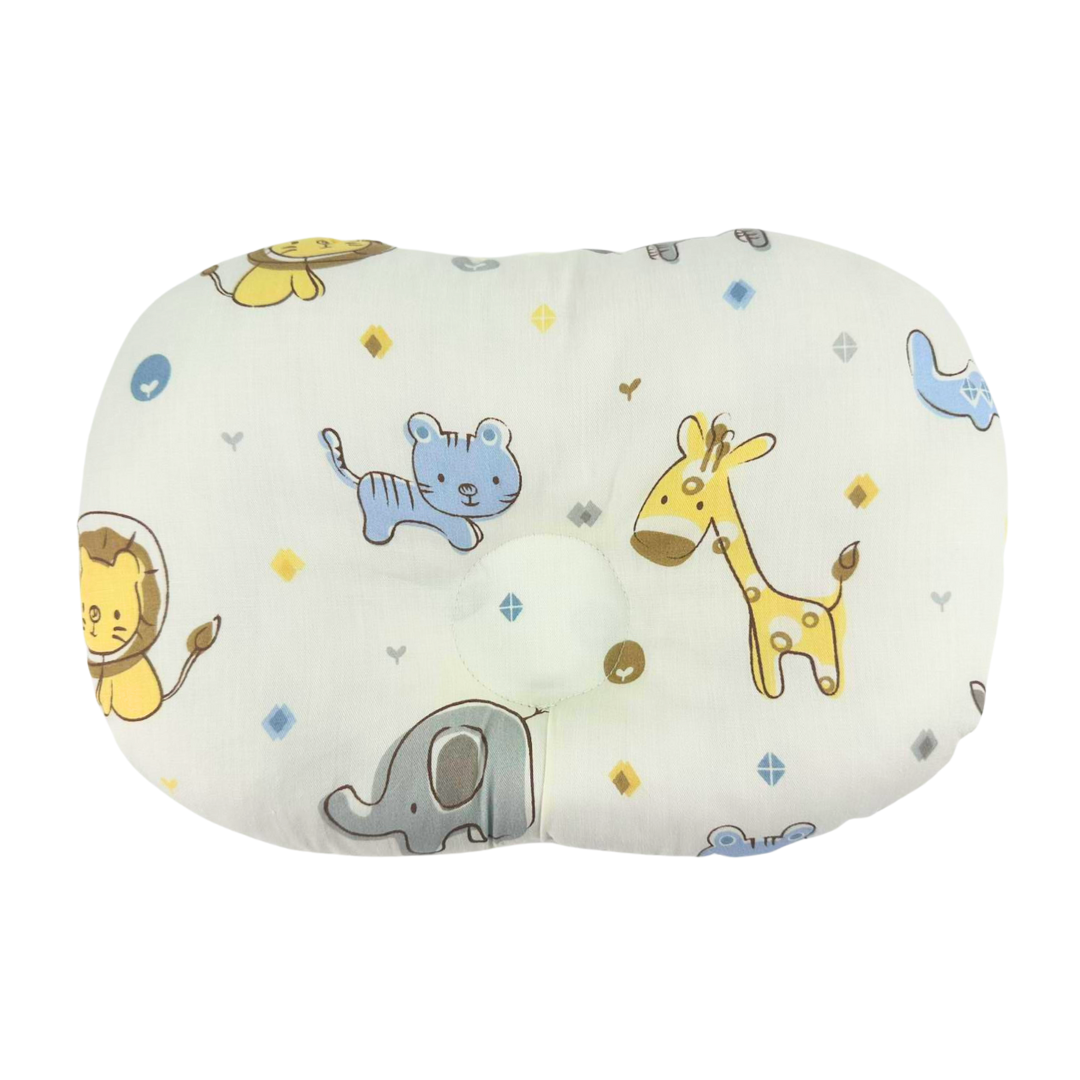 100% Premium Cotton Dimple Pillow -Elephant & Lion- Size:28 X 18cm