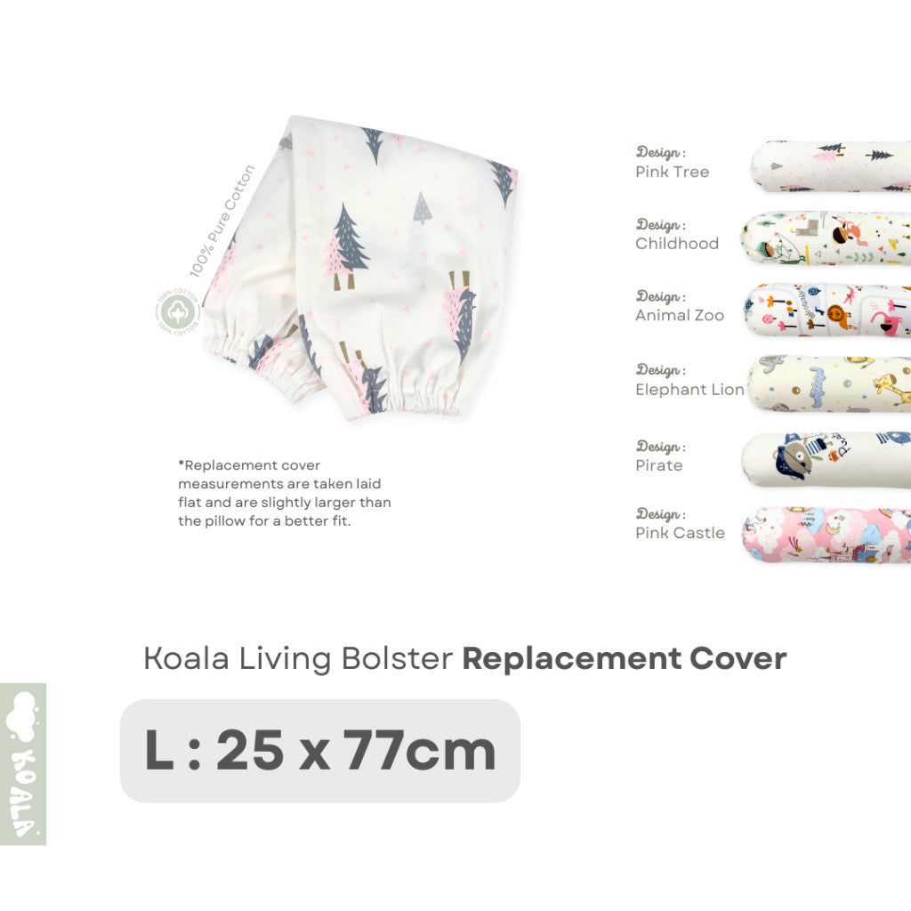 100% Pure Combed Cotton Toddler Bolster Cover -Pirate 4 Size