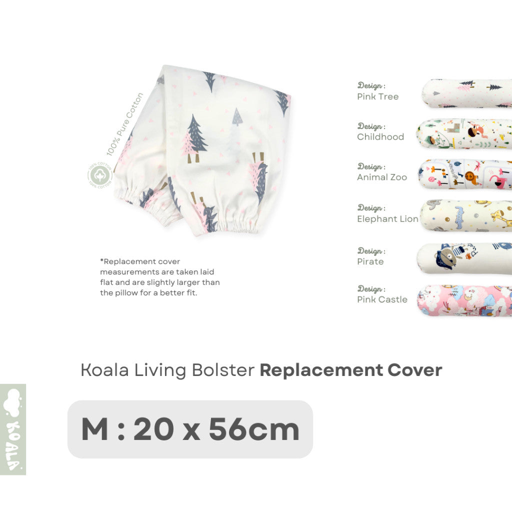 100% Pure Combed Cotton Toddler Bolster Cover -Pirate 4 Size