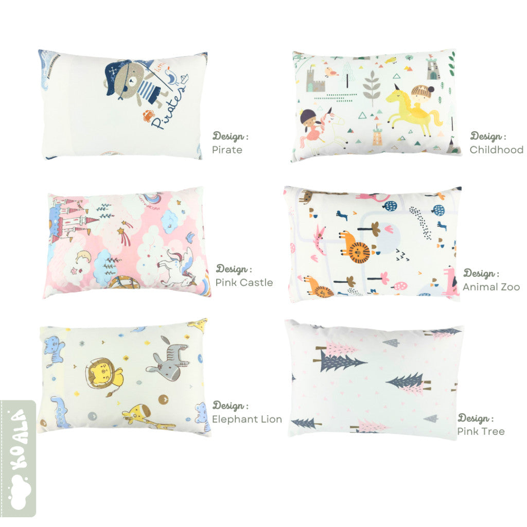 100% Pure Combed Cotton Children Head Pillow Case - Elephant Lion