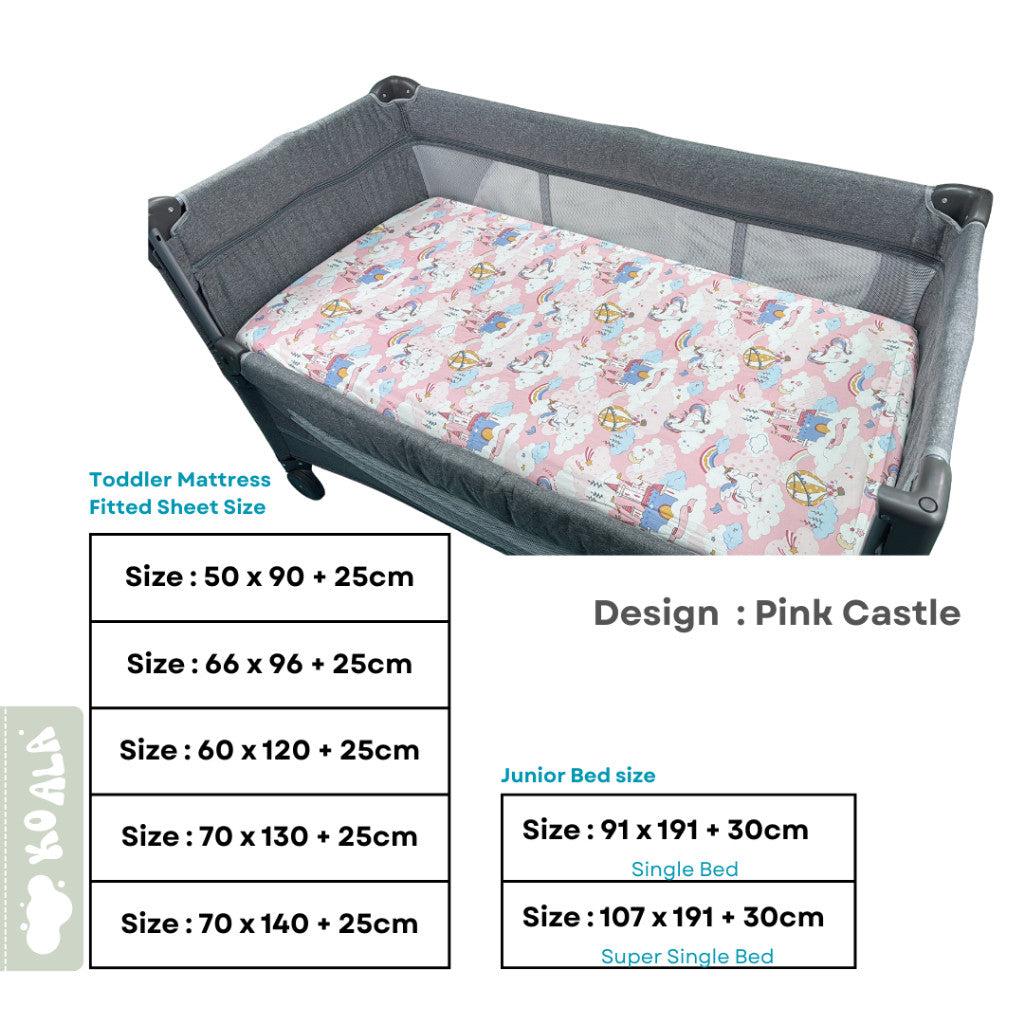 100% Pure Combed Cotton Baby Mattress Fitted Sheet-Pine Tree