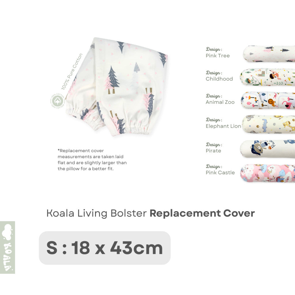 100% Pure Combed Cotton Toddler Bolster Cover -Pirate 4 Size