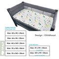 100% Pure Combed Cotton Baby Mattress Fitted Sheet-Childhood