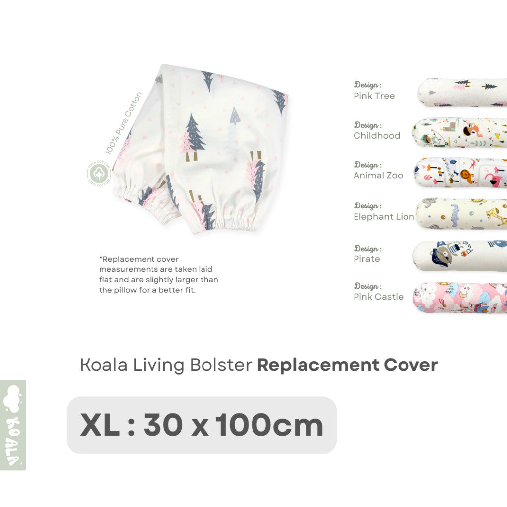 100% Pure Combed Cotton Toddler Bolster Cover -Pirate 4 Size