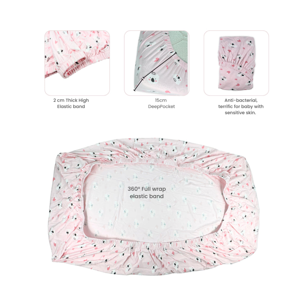 Ultra Soft Baby Mattress Fitted Sheet-Baby Cars-Multi Size